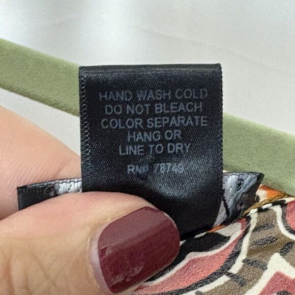 VTG 90s Y2K Does 70s Wet Seal Paisley Sheer L Kaftan Top V Neck Hippie Sz S - Picture 5 of 6